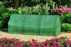 VÄXTHUS 240*90*90 CM, PE-FOLIE 135G, METALLKONSTRUKTION - T N15-912