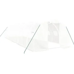 Växthus - Living Växthus med stålram vit 30 m² 10x3x2 m