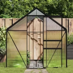 Växthus antracit aluminium 8,17 m³