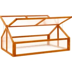 Växthus brun 114x80x50 cm granträ - Växthus - Växt Hus - Home & Living