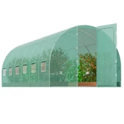 Växthus, Gångtunnel, 590x295x225 cm, Grön, Stålram