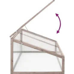 Växthus grå 110x58,5x39 cm granträ - Växthus - Drivhus - Home & Living