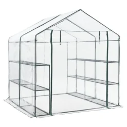 Växthus Grünau 200x200x220 cm [en.casa]