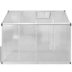 Växthus i aluminium 4,6 m² - UV-resistent och isolerat | Färg: Aluminium | Storlek: 4,6 m²
