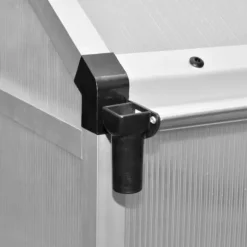 Växthus i aluminium 4,6 m² - UV-resistent och isolerat | Färg: Aluminium | Storlek: 4,6 m²