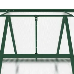 Växthus i aluminium med grön ram – Väderbeständig och UV-skyddad | Storlek: 169x169x202 cm