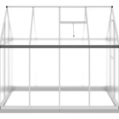 Växthus i aluminium 224x169x202 cm - Väderbeständig & UV-skydd | Färg: Silver | Storlek: 224x169x202 cm
