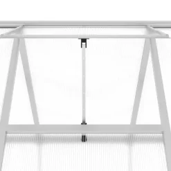 Växthus i aluminium 224x169x202 cm - Väderbeständig & UV-skydd | Färg: Silver | Storlek: 224x169x202 cm
