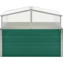Växthus i galvaniserat stål - Skydd för växter | Färg: Grön | Storlek: 100x100x77 cm