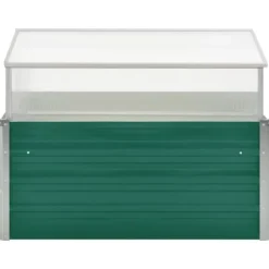 Växthus i galvaniserat stål - Skydd för växter | Färg: Grön | Storlek: 100x100x77 cm