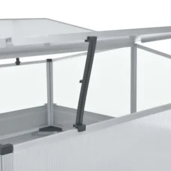 Växthus i galvaniserat stål - Skydd för växter | Färg: Grön | Storlek: 100x100x77 cm