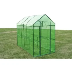 Växthus i stål XL – Perfekt för hobbyträdgård | Färg: Grön | Storlek: XL