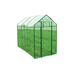 Växthus i stål XL – Perfekt för hobbyträdgård | Färg: Grön | Storlek: XL