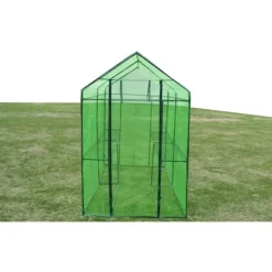 Växthus i stål XL – Perfekt för hobbyträdgård | Färg: Grön | Storlek: XL