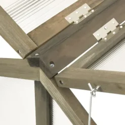 Växthus i trä med polykarbonat - Skydd för örter och växter | Färg: Grå | Storlek: 114x80x50 cm