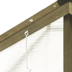 Växthus i trä med polykarbonat - Skydd för örter och växter | Färg: Grå | Storlek: 114x80x50 cm