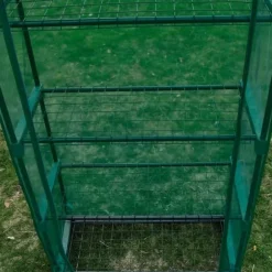 Växthus med 4 hyllor - Transparent grön UV-resistent film | Storlek: 69x32x160 cm