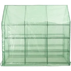 Växthus med 12 hyllor stål 143x214x196 cm - Växthus - Odlingshus - Home & Living