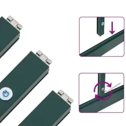 Växthus med grön aluminiumram - Skydd för växter | Storlek: 169x169x195 cm