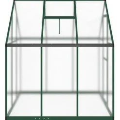 Växthus med grön aluminiumram - Skydd för växter | Storlek: 169x169x195 cm