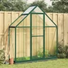 Växthus med grön aluminiumram - Robust och väderbeständig | Storlek: 169x58x202 cm