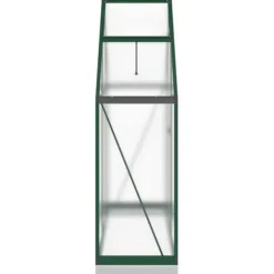 Växthus med grön aluminiumram - Robust och väderbeständig | Storlek: 169x58x202 cm