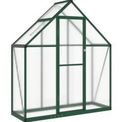 Växthus med ram grön 169x58x195 cm aluminium