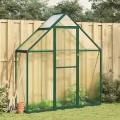 Växthus med ram grön 169x58x195 cm aluminium