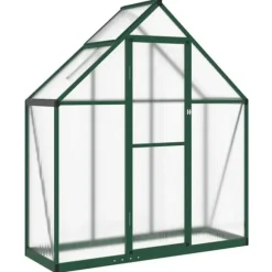 Växthus med ram grön 169x58x195 cm aluminium