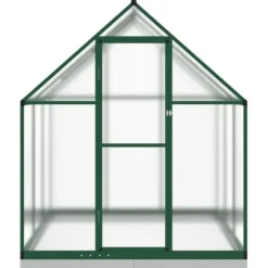 Växthus med ram grön 169x169x202 cm aluminium