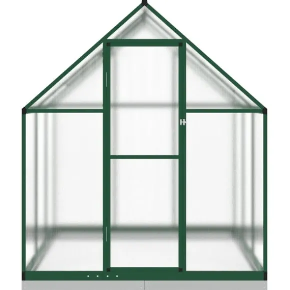 Växthus med ram grön 169x169x202 cm aluminium