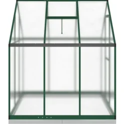 Växthus med ram grön 169x169x202 cm aluminium