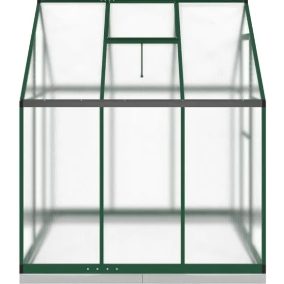 Växthus med ram grön 169x169x202 cm aluminium