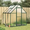 Växthus med ram grön 169x169x195 cm aluminium