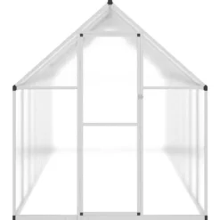 Växthus med ram silver 445x169x195 cm aluminium