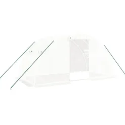 Växthus med stålram - Rymligt och hållbart 8 m² | Färg: Vit | Storlek: 4x2x2 m