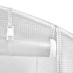 Växthus med stålram - Rymligt och hållbart 8 m² | Färg: Vit | Storlek: 4x2x2 m