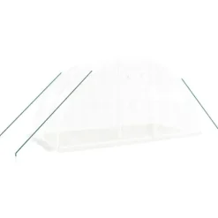 Växthus med stålram - Rymligt och hållbart 8 m² | Färg: Vit | Storlek: 4x2x2 m