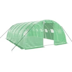 Växthus med stålram grön 24 m² 6x4x2 m