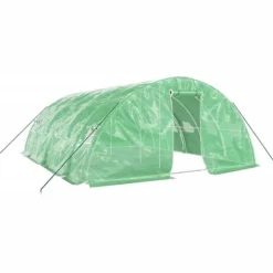 Växthus med stålram grön 30 m² 6x5x2,3 m