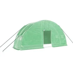 Växthus med stålram grön 12 m² 6x2x2,85 m