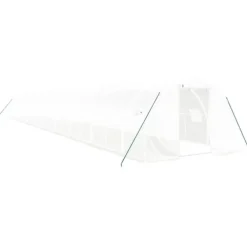 Växthus med stålram vit 66 m² 22x3x2 m