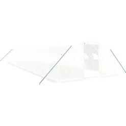 Växthus med stålram vit 56 m² 14x4x2 m