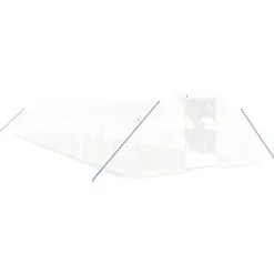 Växthus med stålram vit 64 m² 16x4x2 m