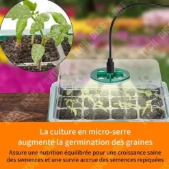 Växthus plantsats - TECH DISCOUNT - 5 delar - Flexibel silikon - 12 fack - 18x14x11 cm