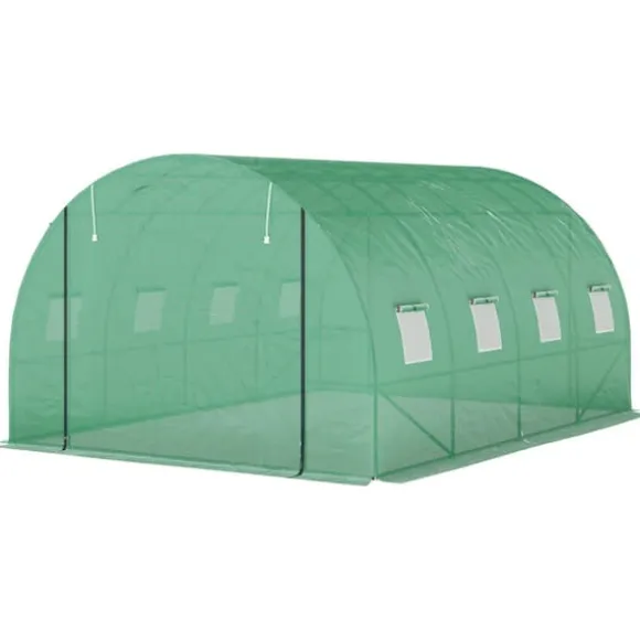 Växthus Tunnel, 398x298x198 cm, Grön