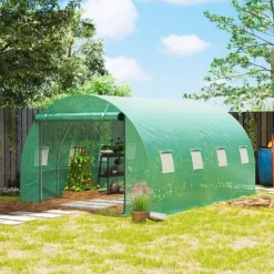 Växthus Tunnel, 398x298x198 cm, Grön