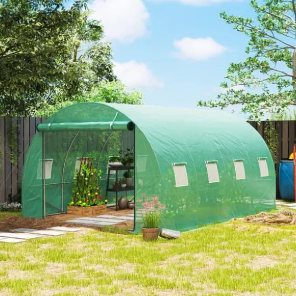 Växthus Tunnel, 398x298x198 cm, Grön