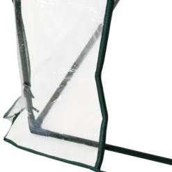 Växthus 250x100x80 cm, stål/PVC, med dörr – drivbänk för plantuppdragning