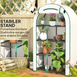 Växthus, 100x45x160 cm, Vit